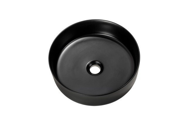 Keramik-Aufsatzbecken schwarz 35cm Ø von Lanzet