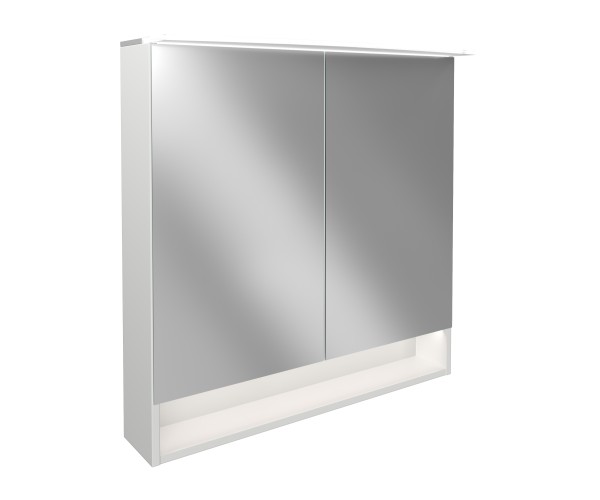 LED-Spiegelschrank &quot;B.Style&quot; Weiß 80 cm breit 2 Türen von FACKELMANN